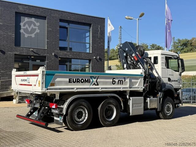 Ribaltabile con gru MAN TGS 28.440 TGS 28.440 6x4-4  3-Seiten-Kipper Hi...