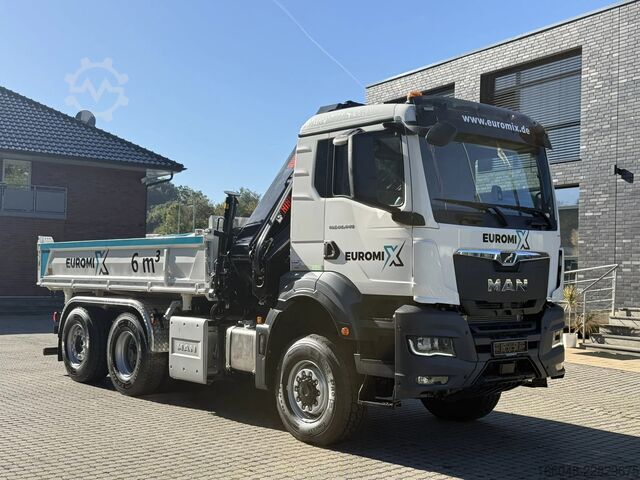 Ribaltabile con gru MAN TGS 28.440 TGS 28.440 6x4-4  3-Seiten-Kipper Hi...