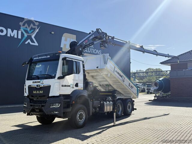 Ribaltabile con gru MAN TGS 28.440 TGS 28.440 6x4-4  3-Seiten-Kipper Hi...