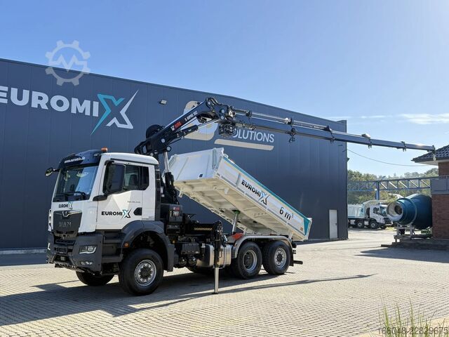 Ribaltabile con gru MAN TGS 28.440 TGS 28.440 6x4-4  3-Seiten-Kipper Hi...