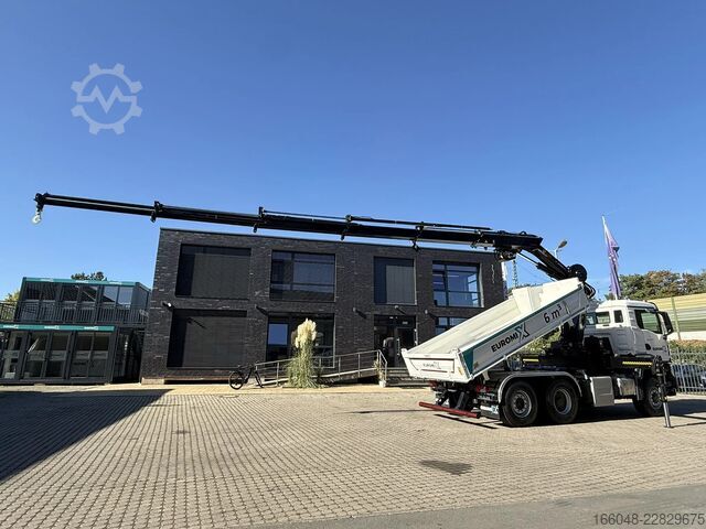 Ribaltabile con gru MAN TGS 28.440 TGS 28.440 6x4-4  3-Seiten-Kipper Hi...