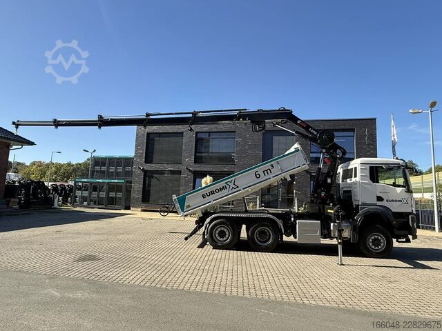 Ribaltabile con gru MAN TGS 28.440 TGS 28.440 6x4-4  3-Seiten-Kipper Hi...