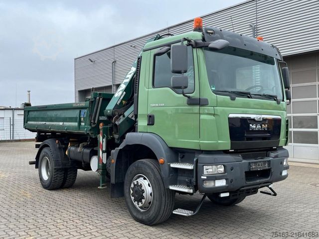 ডাম্প ট্রাক MAN TG-M 18.340 4x4 BB 2-Achs Allradkipper Kran Funk