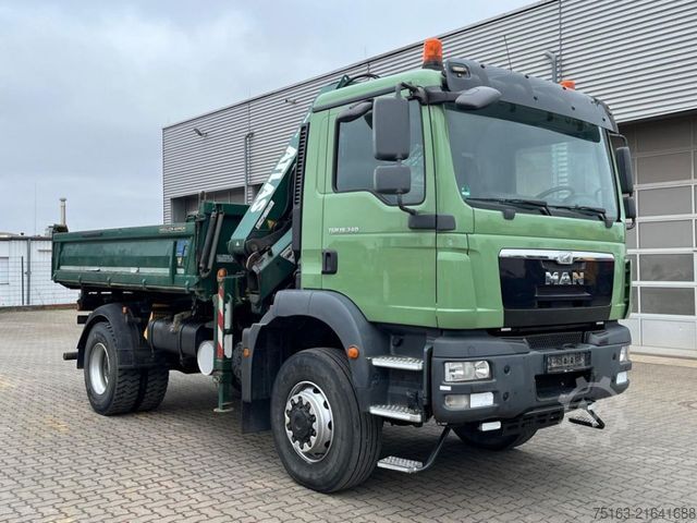ত্রি-দিক ডাম্প ট্রাক MAN TG-M 18.340 4x4 BB 2-Achs Allradkipper Kran Funk