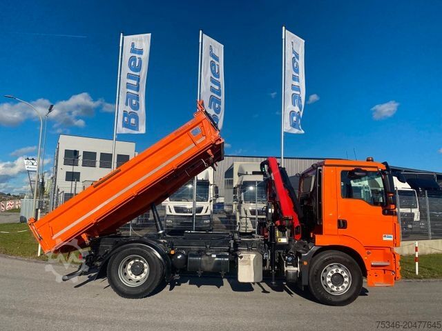 מנוף מותקן על משאית MAN TGM 15.320/BL/4x2/Meiller/Kipper/Kran/Nur 19 tkm