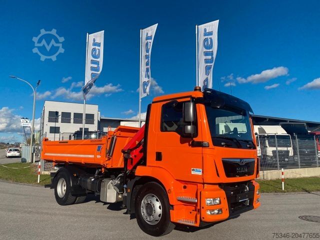 Kipper LKW MAN TGM 15.320/BL/4x2/Meiller/Kipper/Kran/Nur 19 tkm