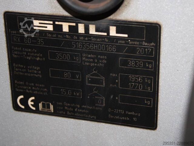 Electric 4-wheel forklift Still RX 60-35  6356