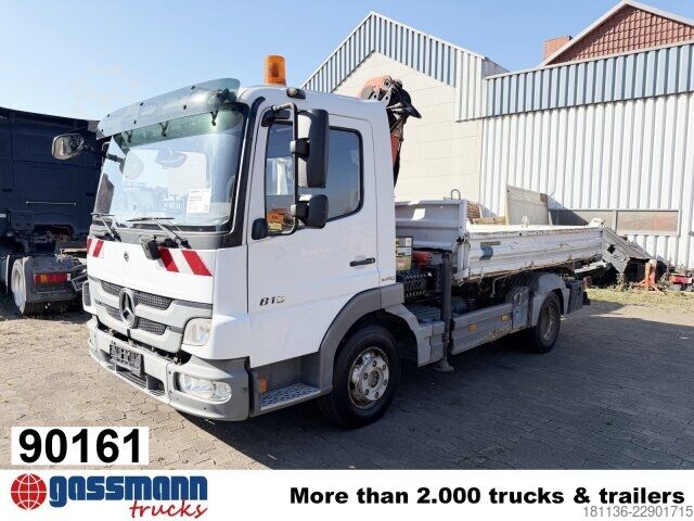 Autoutilitară basculantă Mercedes-Benz Atego 818 K 4x2, 2x AHK, Kran Palfinger PK7001-K