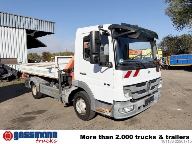Autoutilitară basculantă Mercedes-Benz Atego 818 K 4x2, 2x AHK, Kran Palfinger PK7001-K