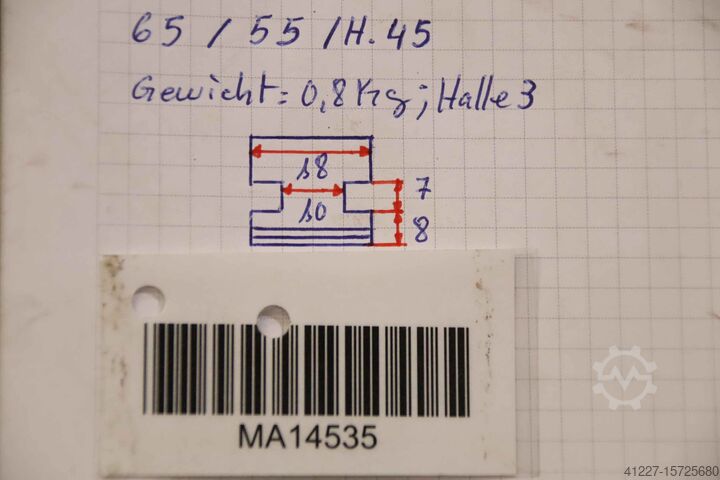 Değiştirilebilir çeneler unbekannt Breite 18 mm