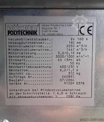Vacumobil H2 Höcker Polytechnik EA 160