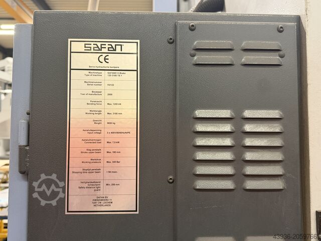 Πρέσα κάμψης SAFAN - H-Brake 120-3100 TS Safan H-Brake 120-3100 TS1