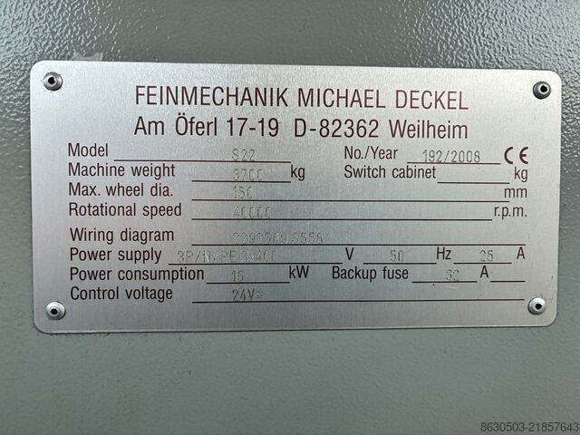 Werkzeugschleifmaschine Michael Deckel S22E