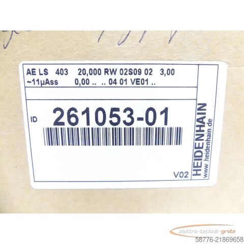 רְכִיב Heidenhain AE LS 403 Lesekopf ID: 261 053-01 SN: 6226774