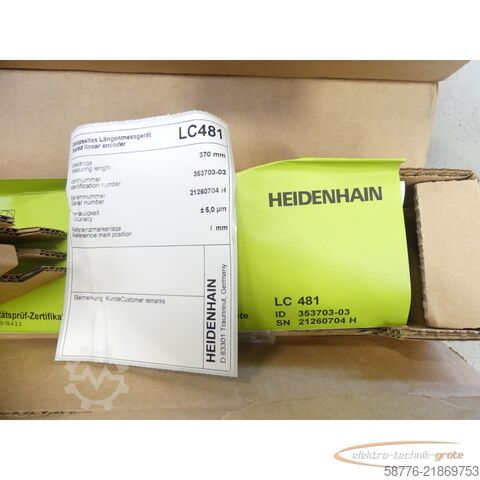 Component Heidenhain LC 481 ML 370 mm ID: 353 703-03 SN:21260704H + AE LC 481 - ungeb.! -
