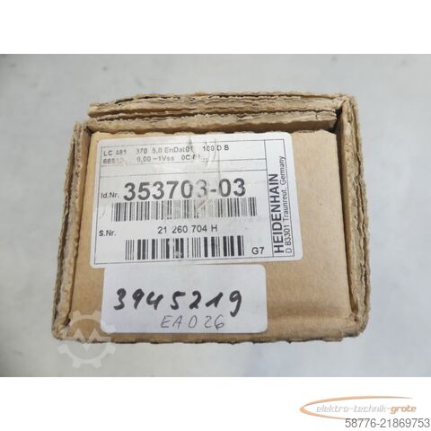 Component Heidenhain LC 481 ML 370 mm ID: 353 703-03 SN:21260704H + AE LC 481 - ungeb.! -