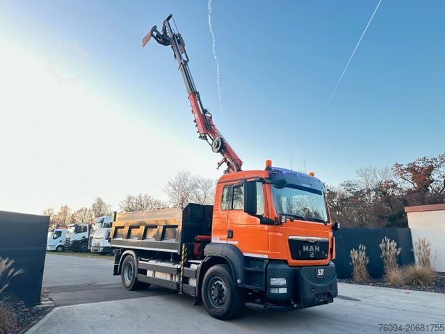 Truk bak dump tiga sisi MAN TGS 18.320 4x4 Kipper KRAN 21m FUNK Winterdienst