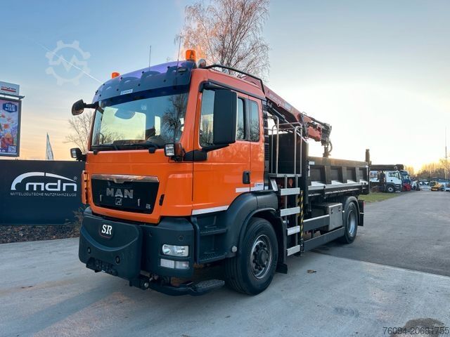 Truk bak dump tiga sisi MAN TGS 18.320 4x4 Kipper KRAN 21m FUNK Winterdienst