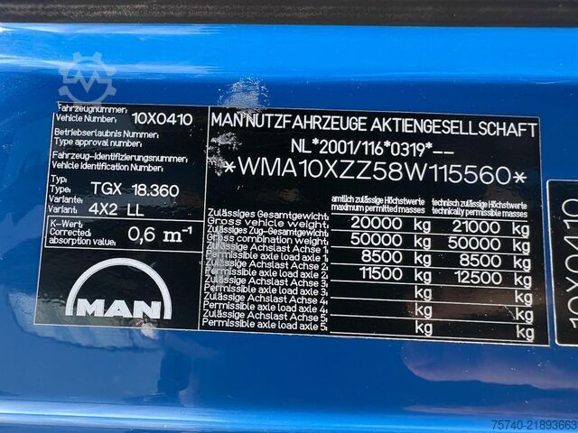 Beg pakaian MAN TGS 18.360 + ISOLATION FABRIC INCL ENGINE + BDF...