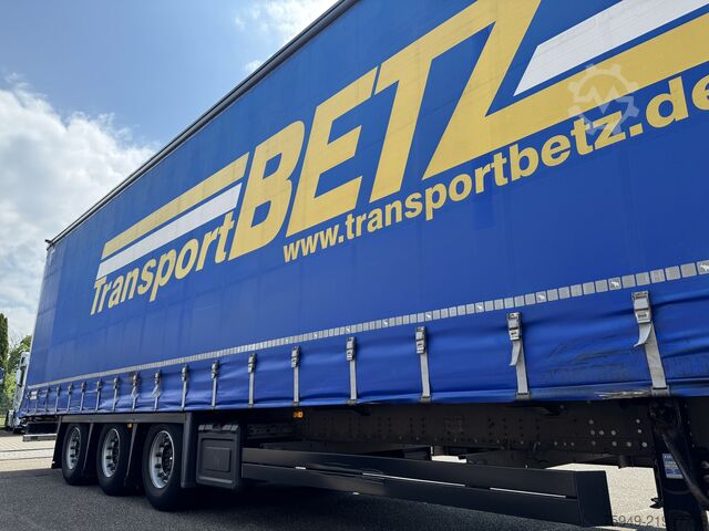 Odprta polprikolica s ponjavo Schmitz Cargobull SCS 24/L Mega, Liftachse, 3m Hubdach