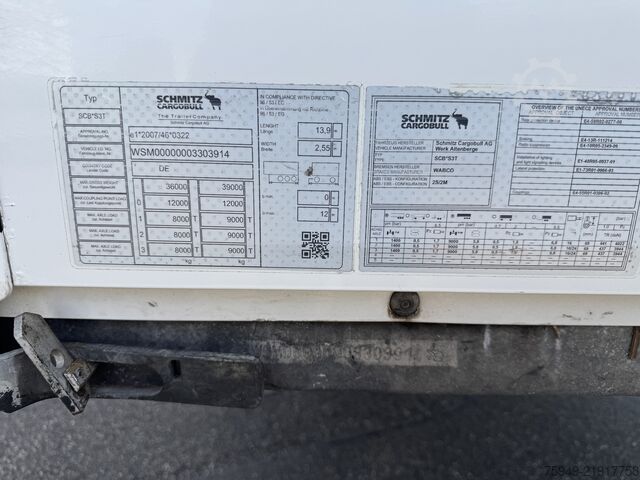Odprta polprikolica s ponjavo Schmitz Cargobull SCS 24/L Mega, Liftachse, 3m Hubdach