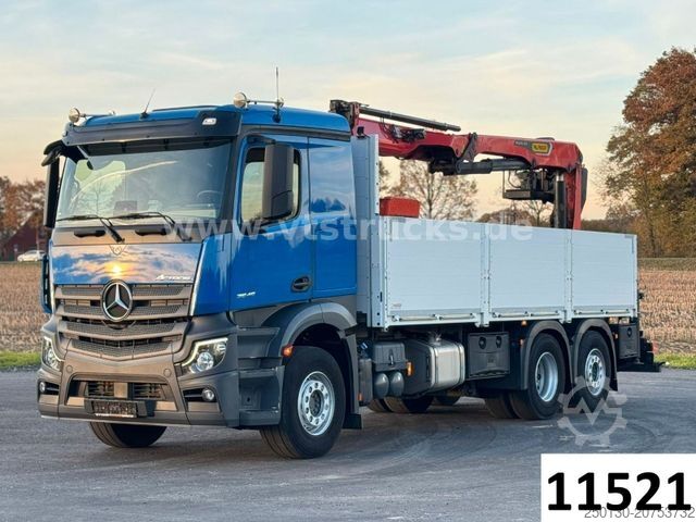 LKW mit Pritsche & Plane MERCEDES-BENZ Actros 2545 MP5 6x2 Palfinger 23.001 Tec3