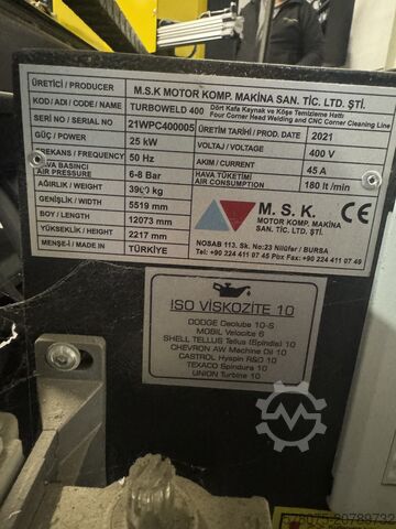 Schweiß- und Polierlinie MSK Turboweld 400