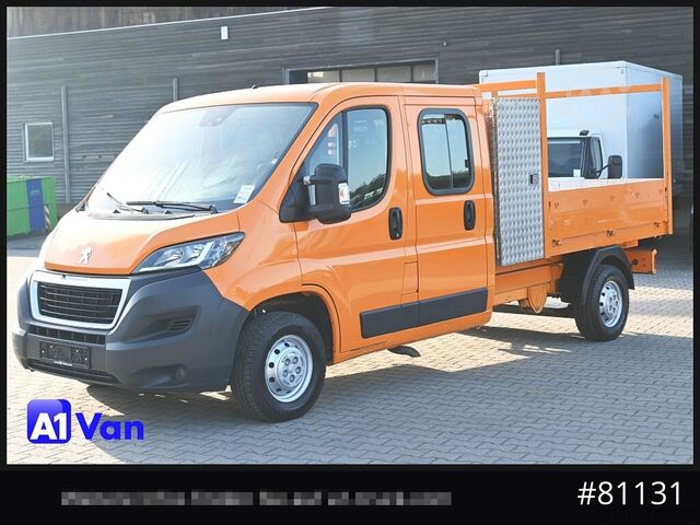 Pick-up furgonas PEUGEOT Boxer Pritsche Doka, 7 Sitzer, Werkzeugkasten