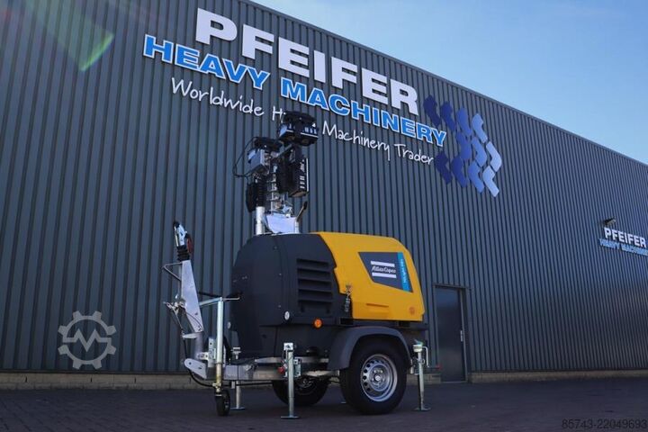 Svjetlosni toranj Atlas Copco Hilight H6+ Valid inspection, Max Boom Height 8m,