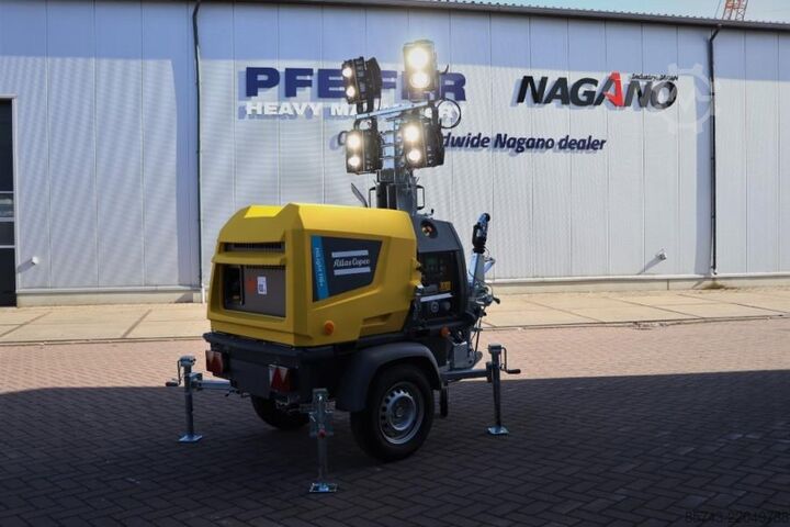 Svjetlosni toranj Atlas Copco Hilight H6+ Valid inspection, Max Boom Height 8m,