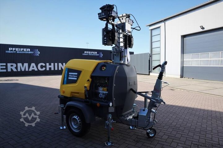 Svjetlosni toranj Atlas Copco Hilight H6+ Valid inspection, Max Boom Height 8m,