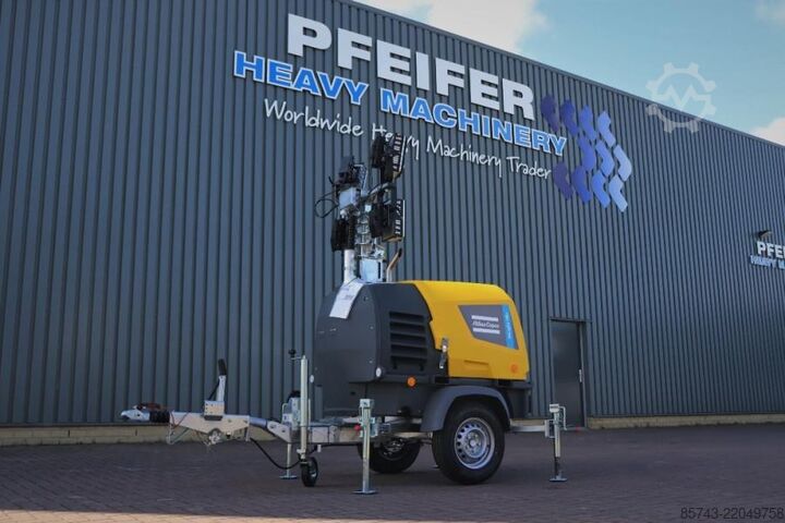 Svjetlosni toranj Atlas Copco Hilight H6+ Valid inspection, Max Boom Height 8m,