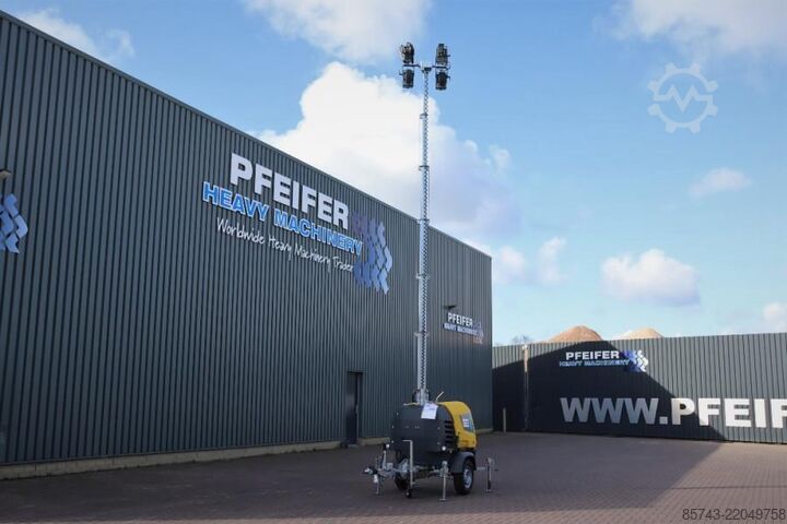 Svjetlosni toranj Atlas Copco Hilight H6+ Valid inspection, Max Boom Height 8m,