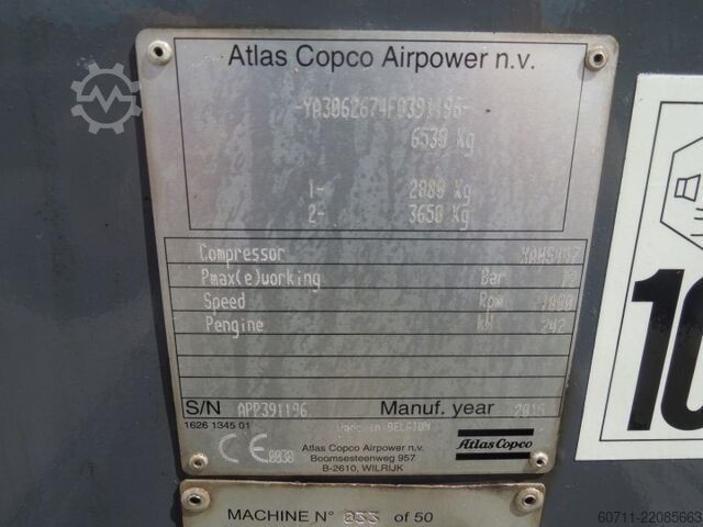 Kompresor me vidë Atlas Copco XAHS447