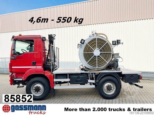 Camión para usos especiales MAN TGM 13.250/340 4X4 BL, Kran Hiab 026 T-3,