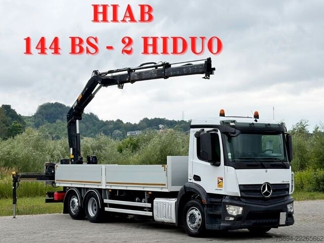 ट्रक-माउंटेड क्रेन MERCEDES-BENZ ANTOS 2540* HIAB 144 BS - 2 HIDUO /FUNK