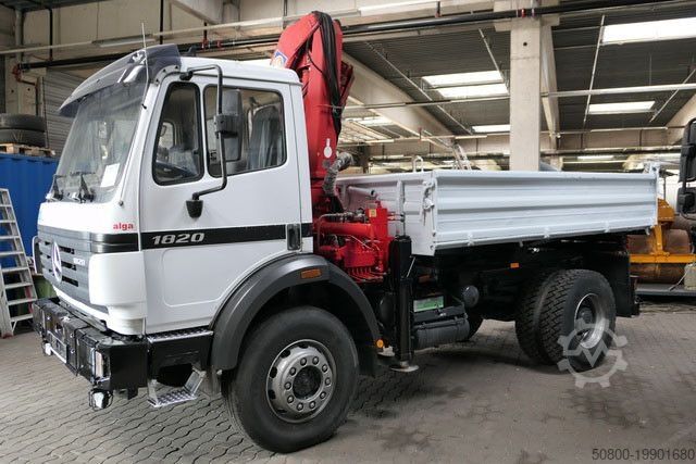 کامیون کمپرسی MERCEDES-BENZ 1820 AK 4x4, HMF 1003 K2, Allrad, AHK, Blattfed.
