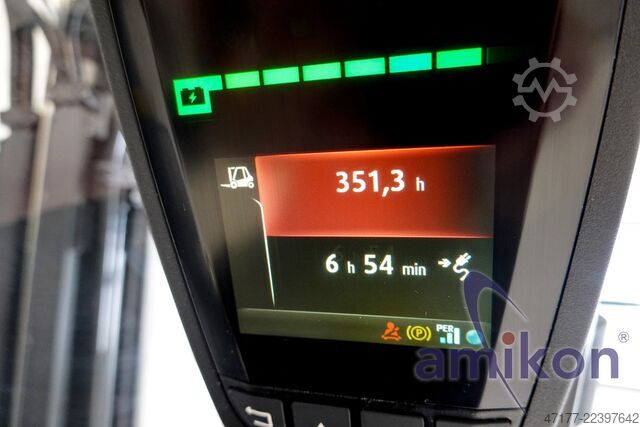 5,37m Zinkenverstellung Ladegerät Linde E50 Elektro Gabelstapler 5t Triplex