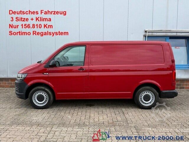شاحنة بانل Volkswagen VW T6 2.0 TDI 3 Sitze Klima Sortimo Regalsystem