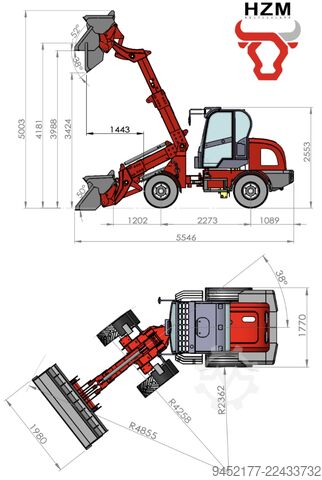 Chargeuse HZM Radlader, Teleskopradlader 816-T Profi