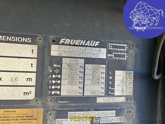 Rennandi presenningar Fruehauf PLSC
