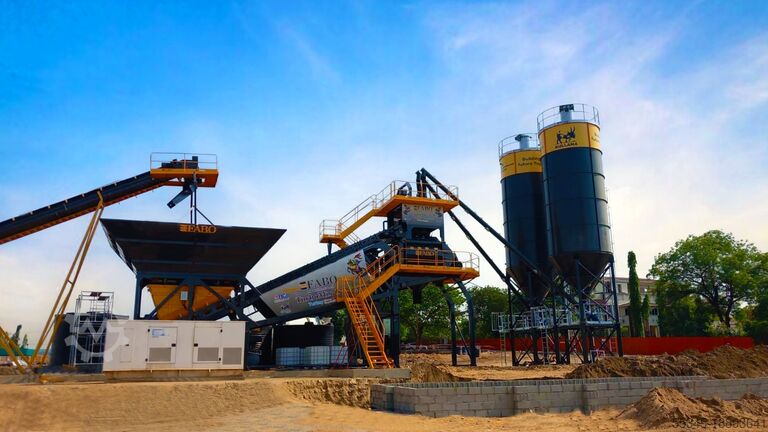 Mobil betongblandningsanläggning 120 m3/h mobile concrete mixing plant 120 m3/h mobile concrete mixing plant