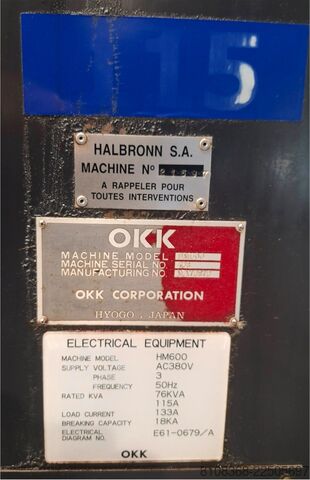 Horisontellt bearbetningscenter OKK hm600