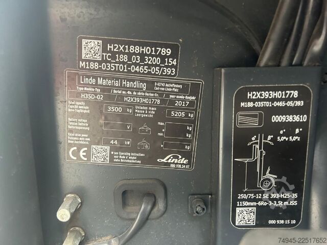디젤 지게차 Linde H35D-02 / EVO