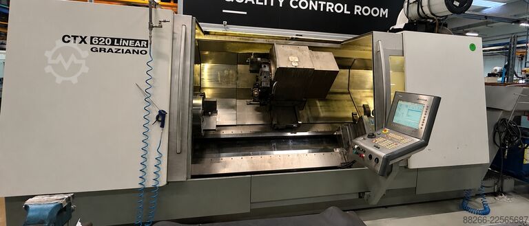 Centro de torneamento e fresagem CNC GRAZIANO CTX 620 linear