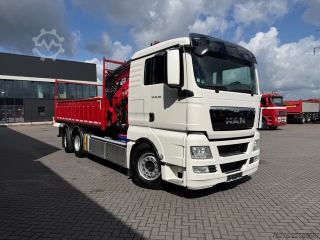 Sklápač so žeriavom MAN TGX 26.360 6x2 Kipper/Kran HMF 3220+Flyjib,winch