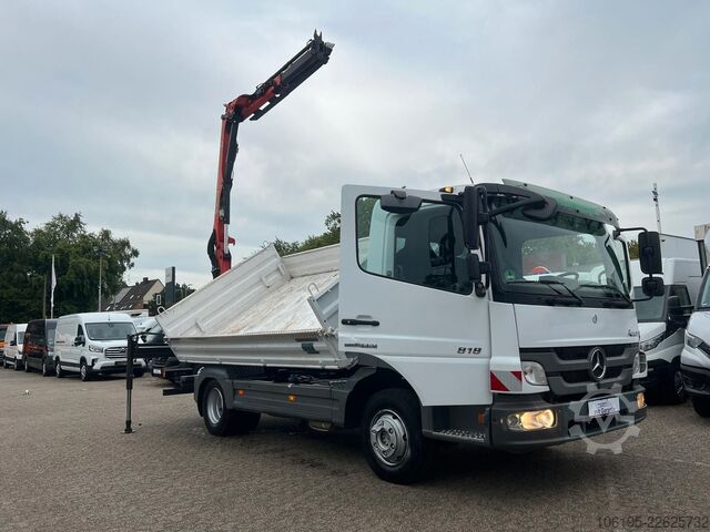 Three-way tipper van MERCEDES-BENZ Atego 818 Meiller Kipper Palfinger Kran