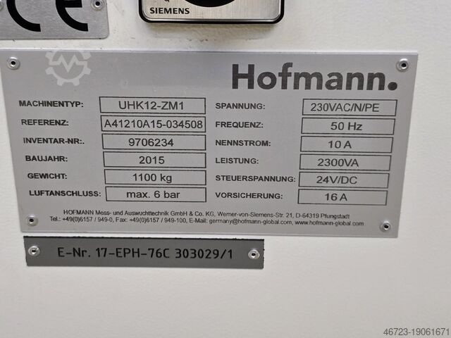 Balanseringsmaskin Hofmann UHK 12 - ZM1