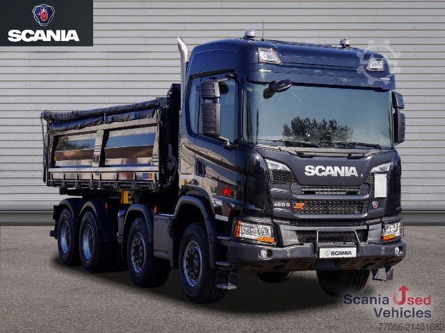 کامیون کمپر سه طرفه Scania G 460 B8x4HZ XT - Meiller TRIGENIUS D421 / Bordmat