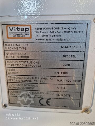 এজ ব্যান্ডিং মেশিন Vitap Quartz 6.7